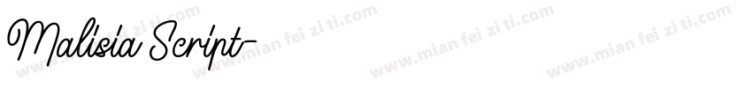 Malisia Script字体转换
